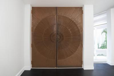 Billy Joe McCarroll and David Gillespie Bronze Brutalist Heroic Sunburst Doors