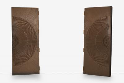 Billy Joe McCarroll and David Gillespie Bronze Brutalist Heroic Sunburst Doors
