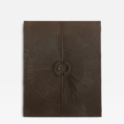 Billy Joe McCarroll and David Gillespie Bronze Brutalist Heroic Sunburst Doors