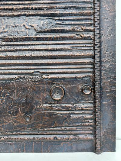 Billy Joe Mccarroll David Gillespe Brutalist Aluminum Door Panel in Anodized Bronze Copper Finish