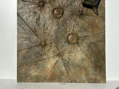 Billy Joe Mccarroll David Gillespe Brutalist Aluminum Door in Antique Bronze Finish