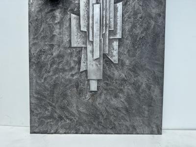 Billy Joe Mccarroll David Gillespe Cast Aluminum Brutalist Door Panel with Handle