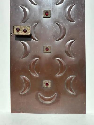 Billy Joe Mccarroll David Gillespe Mid Century Copper and Bronze Door Panel