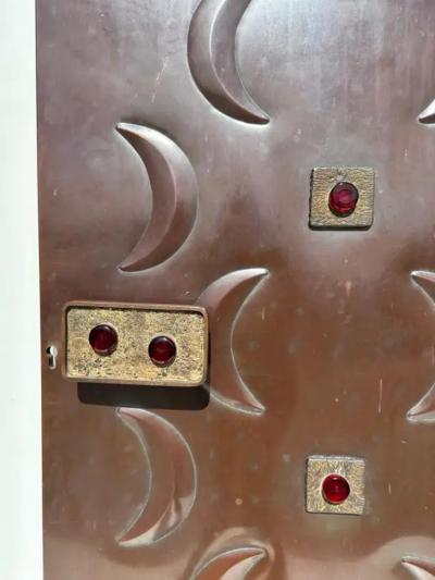 Billy Joe Mccarroll David Gillespe Mid Century Copper and Bronze Door Panel