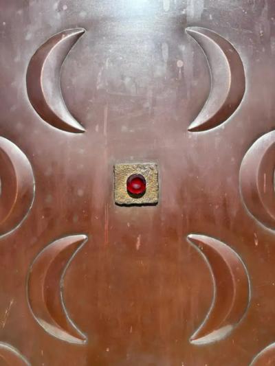 Billy Joe Mccarroll David Gillespe Mid Century Copper and Bronze Door Panel