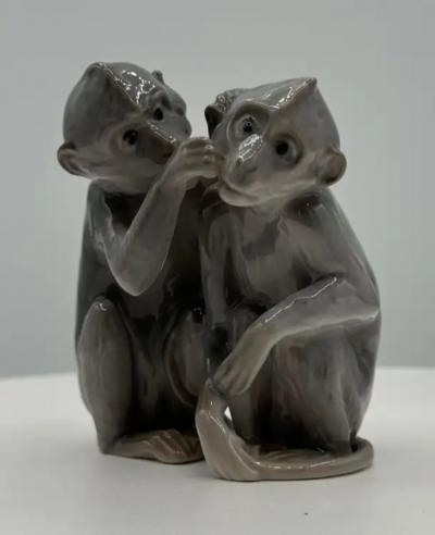 Bing Grondahl porcelain Monkey Figurines