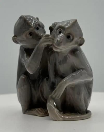 Bing Grondahl porcelain Monkey Figurines