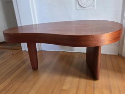 Biomorphic Mahogany Coffee Table North Shore Massachusetts c 1948 Studio