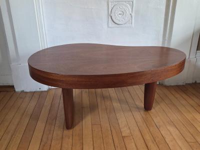 Biomorphic Mahogany Coffee Table North Shore Massachusetts c 1948 Studio