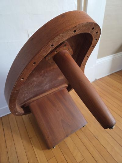 Biomorphic Mahogany Coffee Table North Shore Massachusetts c 1948 Studio