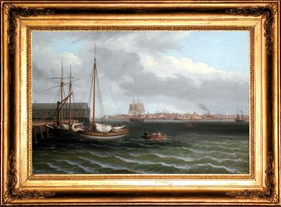 Thomas Birch Boston from the Ship House West End of the Navy Yard