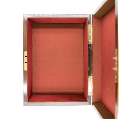 Bird s Eye Maple Box with Tumbling Block Inlays English Circa 1830