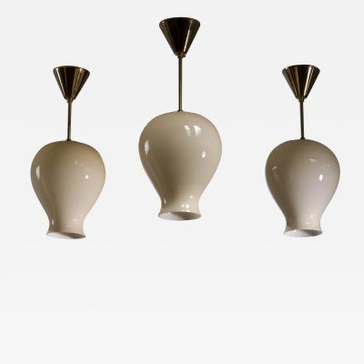 Birger Dahl Birger Dahl 3 glass pendant lamps