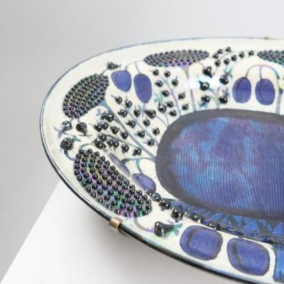 Birger Kaipiainen Birger Kaipiainen Very Large Ceramic Plate Plums and Berries Arabia 1970s