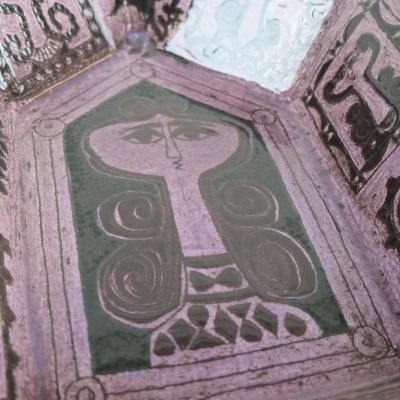 Birger Kaipiainen Large Birger Kaipiainen Faience Wall Relief 9 Women a Rose R rstrand 1950s