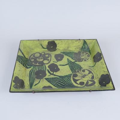 Birger Kaipiainen Large Surreal Green Garden Birger Kaipiainen Faience Wall Relief R rstrand 1950s