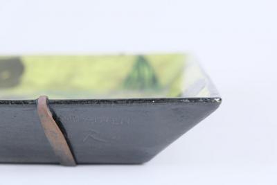 Birger Kaipiainen Large Surreal Green Garden Birger Kaipiainen Faience Wall Relief R rstrand 1950s