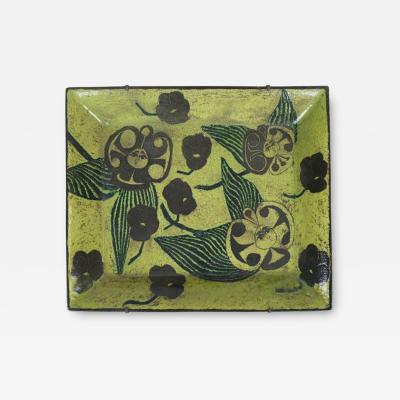 Birger Kaipiainen Large Surreal Green Garden Birger Kaipiainen Faience Wall Relief R rstrand 1950s