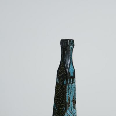 Birger Kaipiainen Unique Birger Kaipiainen Blue Ceramic Sculpture Three Graces R rstrand 1950s