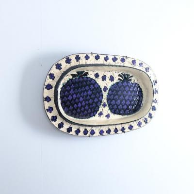 Birger Kaipiainen Unique Birger Kaipiainen Decorative Ananas 4 leaf Clover Dish Arabia 1960s