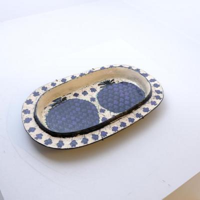 Birger Kaipiainen Unique Birger Kaipiainen Decorative Ananas 4 leaf Clover Dish Arabia 1960s
