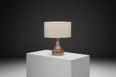 Birte Vedel Howard Glazed Stoneware Table Lamp by Birte Vedel Howard Denmark ca 1960s