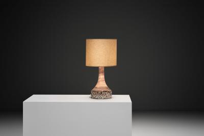 Birte Vedel Howard Glazed Stoneware Table Lamp by Birte Vedel Howard Denmark ca 1960s
