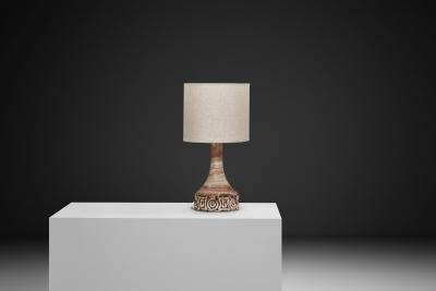 Birte Vedel Howard Glazed Stoneware Table Lamp by Birte Vedel Howard Denmark ca 1960s