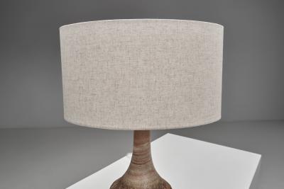 Birte Vedel Howard Glazed Stoneware Table Lamp by Birte Vedel Howard Denmark ca 1960s