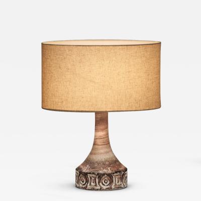 Birte Vedel Howard Glazed Stoneware Table Lamp by Birte Vedel Howard Denmark ca 1960s