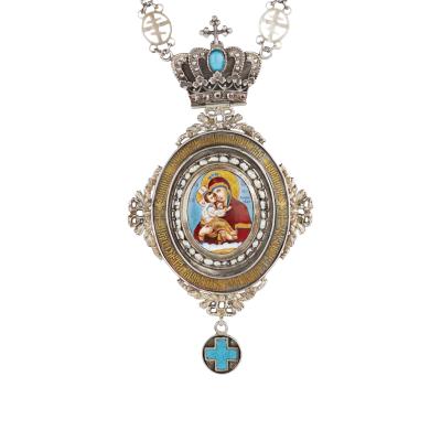Bishop s Panagia With The Image Of The Virgin And Child Russian Empire
