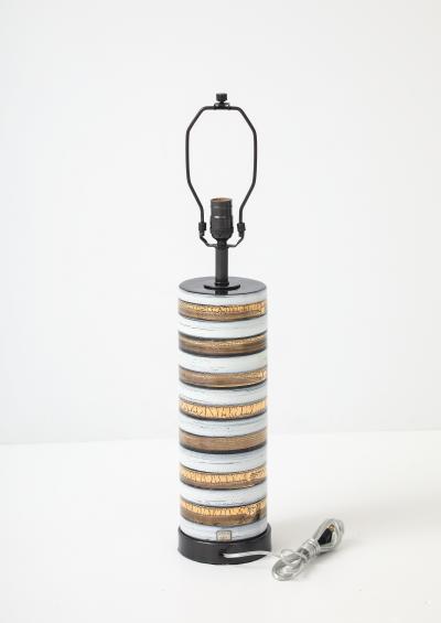 Bitossi White Gold Striped Lamp