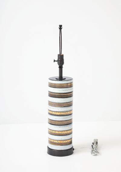 Bitossi White Gold Striped Lamp