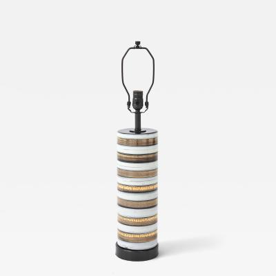Bitossi White Gold Striped Lamp
