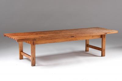 Bj rnums M belfabriker Swedish Bench or Side Table in Oak by Hugo Svensson