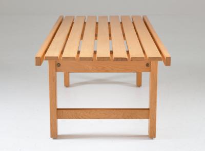Bj rnums M belfabriker Swedish Midcentury Bench in Oak by Hugo Svensson 1960s