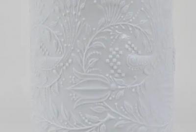 Bjorn Wiinblad Bj rn Wiinblad Bjorn Wiinblad White Relief Op Art Porcelain Vase Rosenthal Studio Linie 1960s
