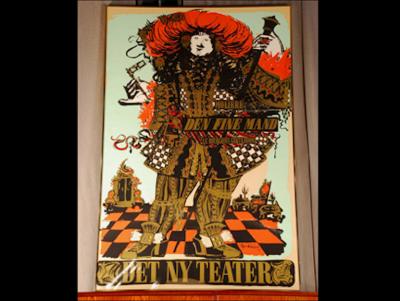 Bjorn Wiinblad Bj rn Wiinblad Den Fine Mand Original Silkscreen Poster by Bj rn Wiinblad 1957