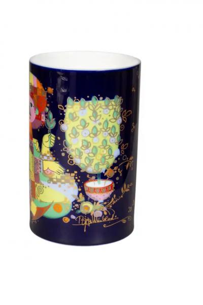 Bjorn Wiinblad Decorated Vase For Rosenthal