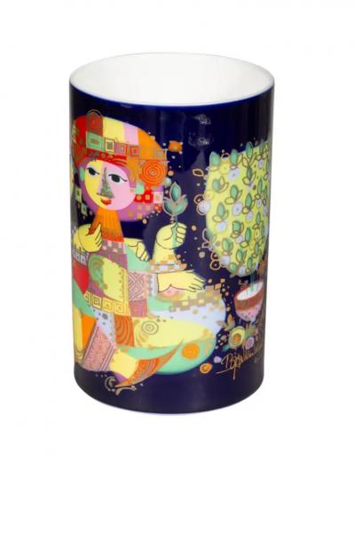 Bjorn Wiinblad Decorated Vase For Rosenthal