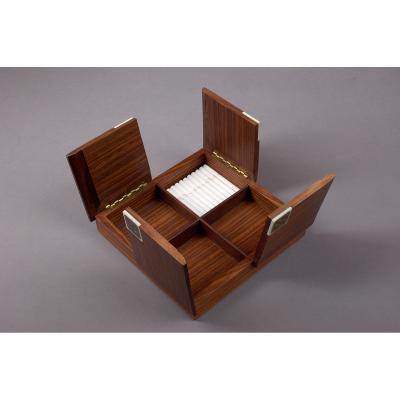 Bjorn Wiinblad Rosenthal Rosewood Box with Bjorn Windblad Porcelain Tiles 1960s