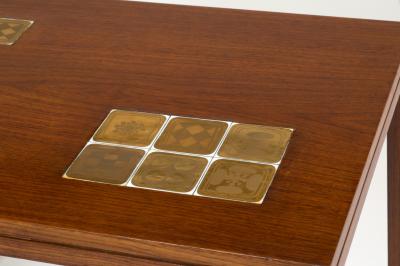 Bjorn Wiinblad Rosewood Table with Porcelain Tiles by Bjorn Wiinblad 1960s