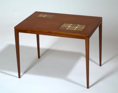 Bjorn Wiinblad Rosewood Table with Porcelain Tiles by Bjorn Wiinblad 1960s
