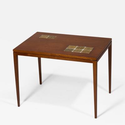 Bjorn Wiinblad Rosewood Table with Porcelain Tiles by Bjorn Wiinblad 1960s