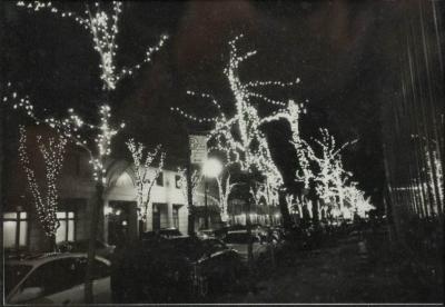 Black And White Photograph Of Street Scene