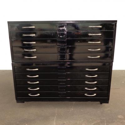 Black Architectural Drafting Flat File Cabinet
