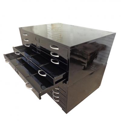 Black Architectural Drafting Flat File Cabinet