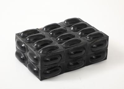 Black Buffalo Horn Oval Patterned Box