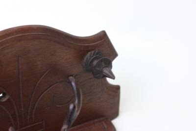 Black Forest Antique Rustic Black Forest Stag Wall Shelf 1900 Switzerland