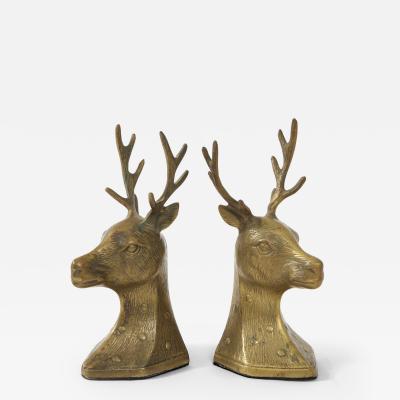 Black Forest Bronze Deer Bookends